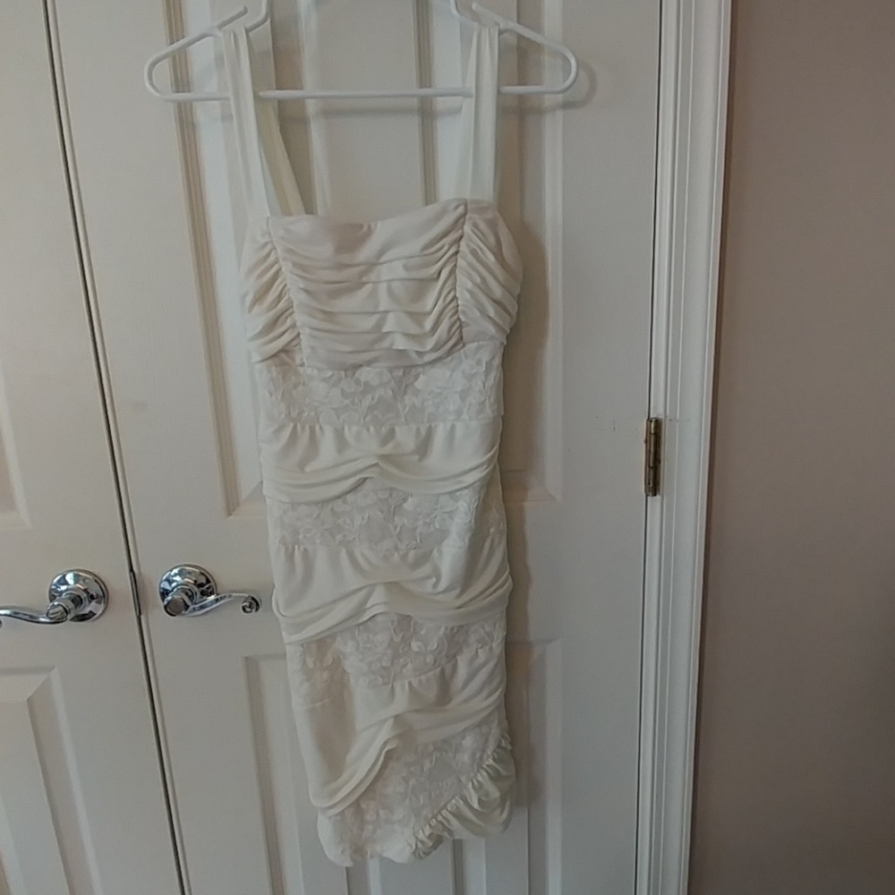 Worn once- creme dress